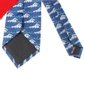 Marineblaue Seidenkrawatte